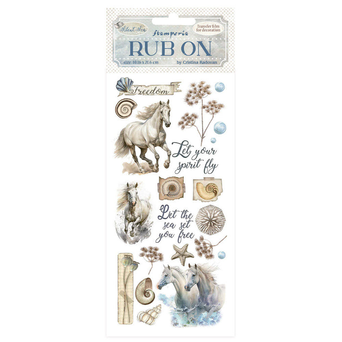 Stamperia Silent Sea Rub - On Horses