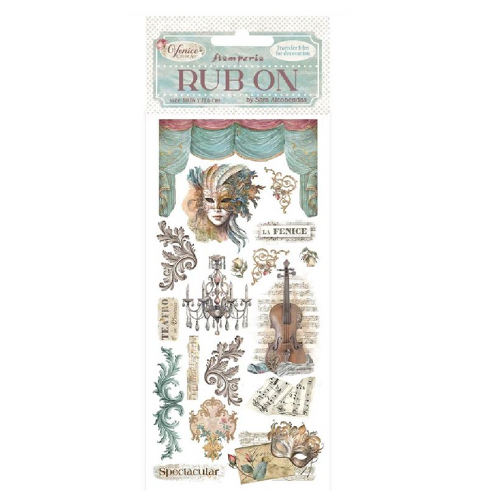 Stamperia Venice City Of Art Rub - On Mask
