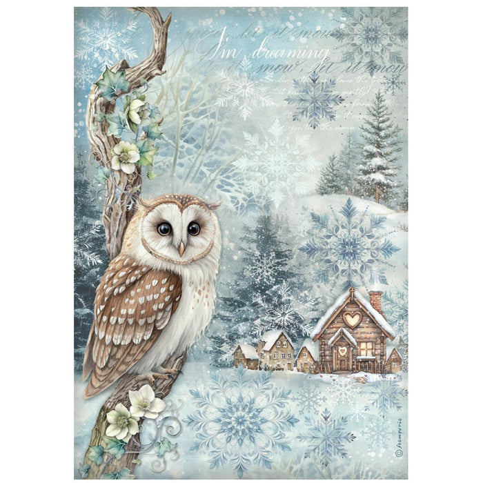 Stamperia The Owl's House A4 Rice Paper Owl
