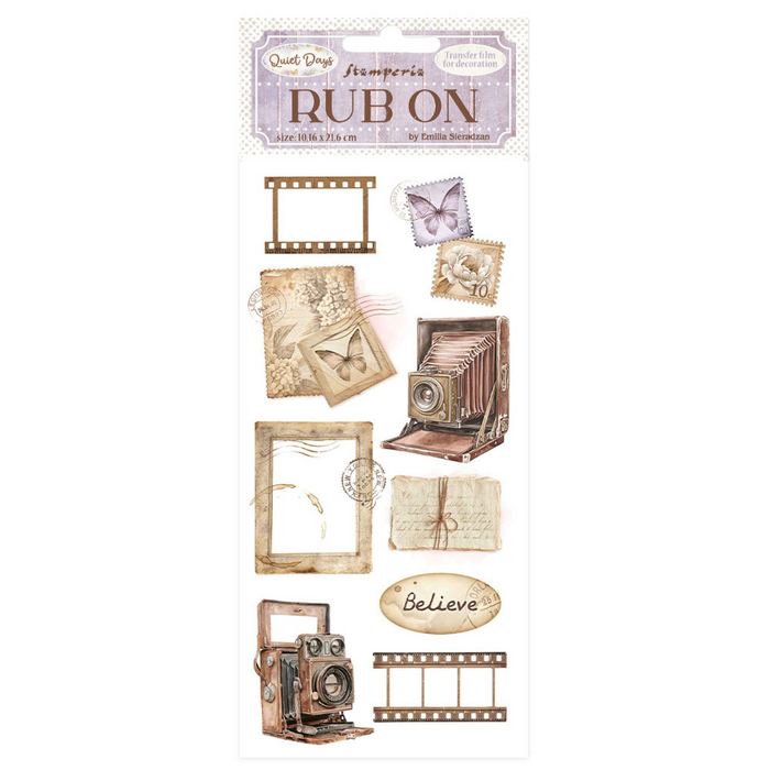 Stamperia Quiet Days Rub - On Photography