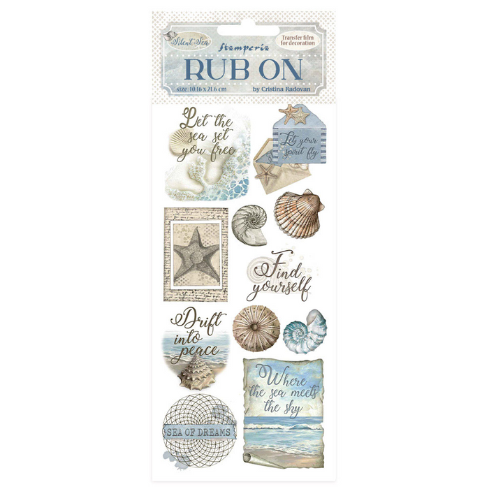 Stamperia Silent Sea Rub - On Shells