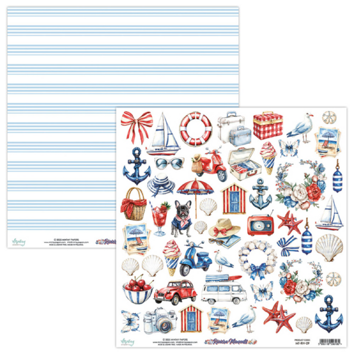 Mintay Riviera Moments 12" x"12 Elements Scrapbook Paper MT-RIV-09