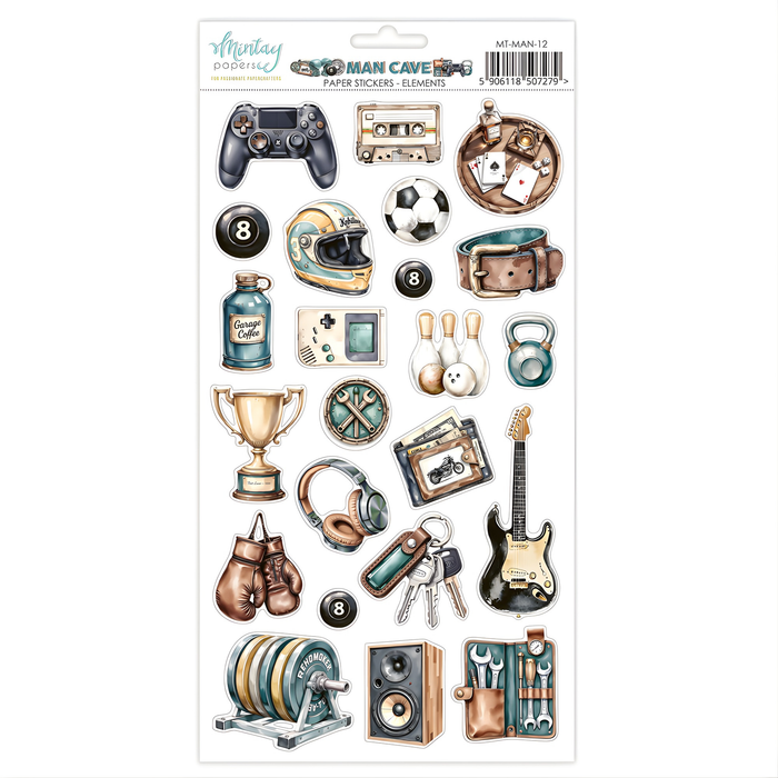 Mintay Man Cave 6" x"12 Paper Sticker