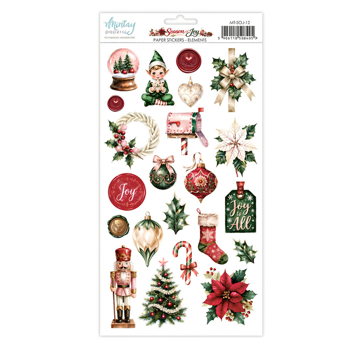 Mintay Season Of Joy 6" x"12 Paper Sticker Elements