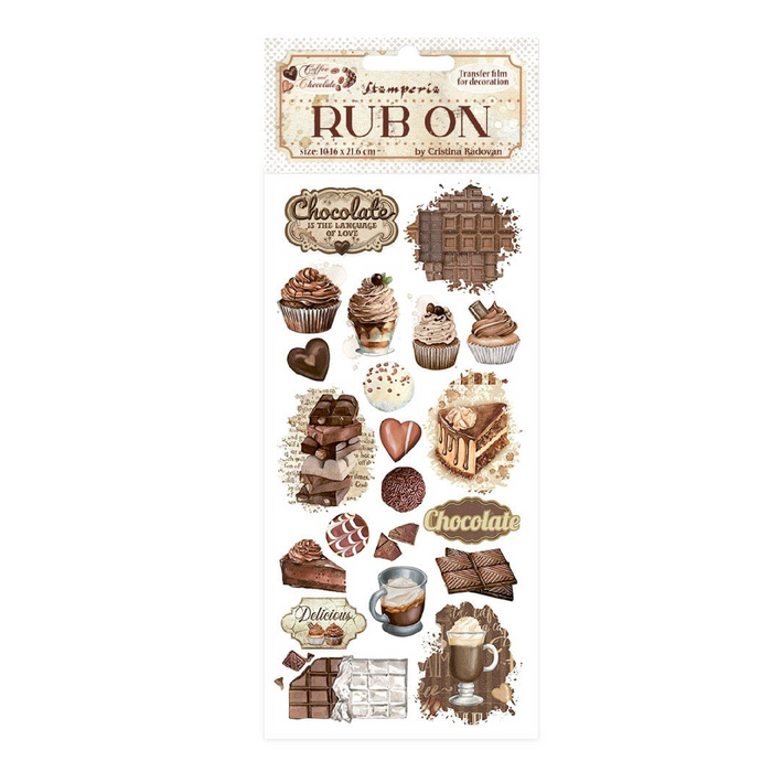 Stamperia Coffee & Chocolate Rub - On Sweet moments