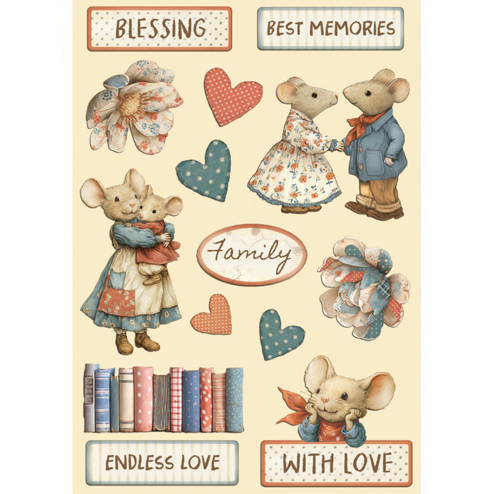 Stamperia Family A5 Colored Wooden Shapes