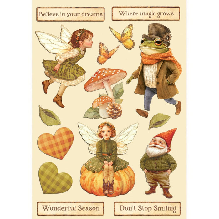 Stamperia Whispering Woods A5 Colored Wooden Shapes