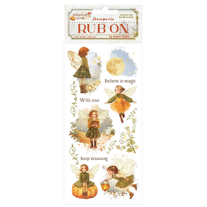 Stamperia Whispering Woods Rub - On Fairy