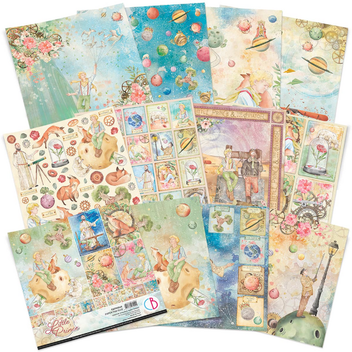 Ciao Bella Little Prince 12 x 12 Scrapbooking Paper Set