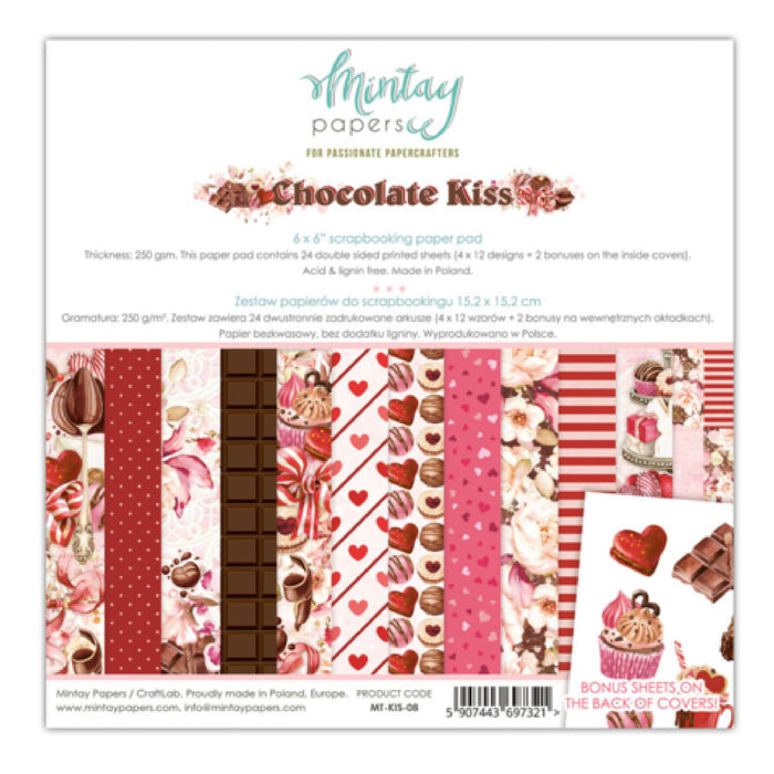 Mintay Chocolate Kiss 6" x"6 Paper Pad