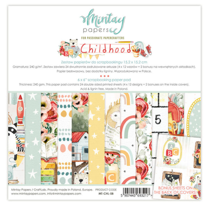 Mintay Childhood Miracle 6"x 6" Scrapbooking Paper Pad