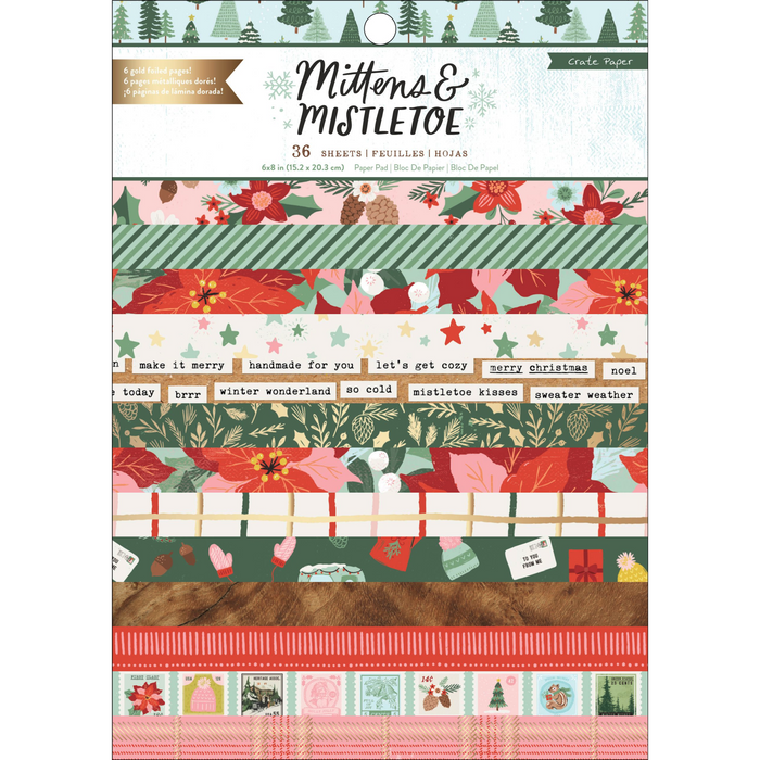 Mittens & Mistletoe 6" x 8" Paper Pad by Crate Paper