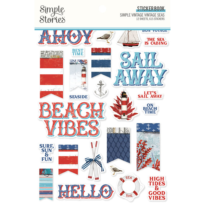 Simple Stories Vintage Seas Sticker Book