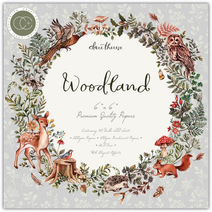 Craft Consortium Woodland  6" x 6" Paper Pad