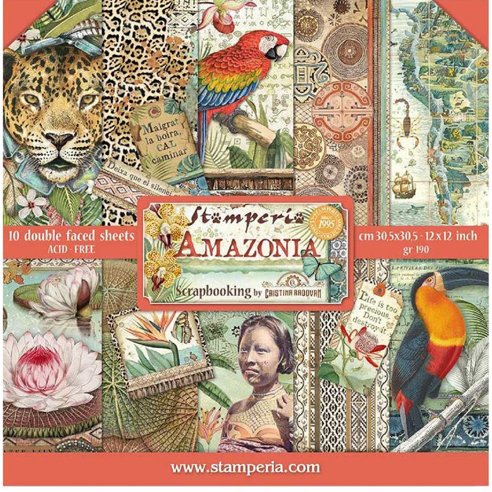 Stamperia Amazonia 12" x 12" Scrapbooking Paper Pad