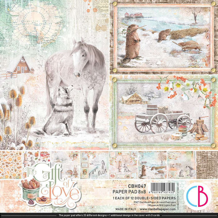 Ciao Bella The Gift Of Love 8" x 8" Scrapbooking Paper Set
