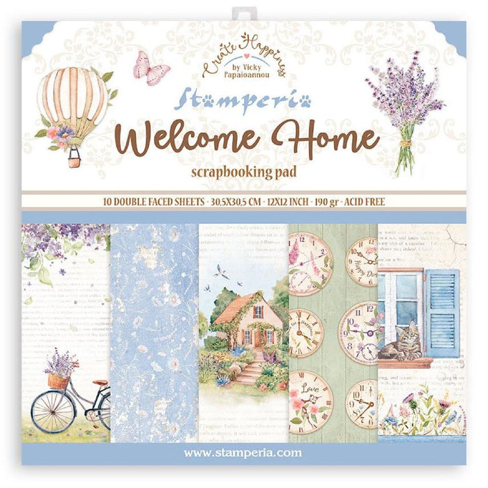 Stamperia Create Happiness Welcome Home 12" x 12" Paper Pad