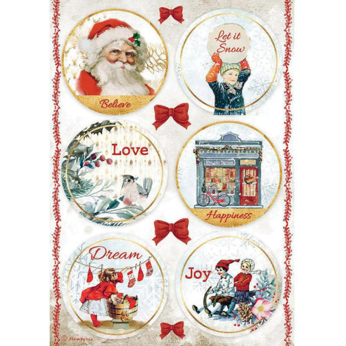 Stamperia Romantic Collection Christmas A4 Rice Paper