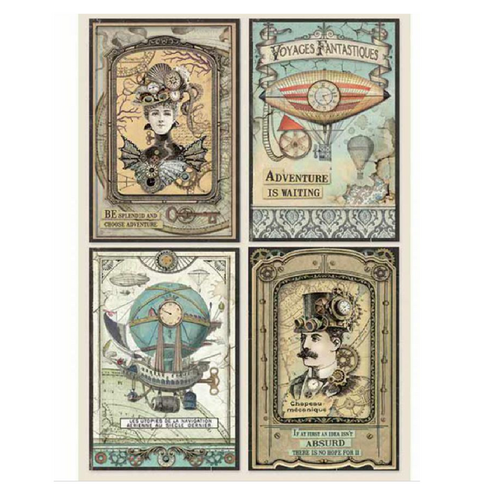 Stamperia Voyages Fantastiques A4 Rice Paper (Cards)