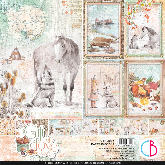 Ciao Bella The Gift Of Love 12" x 12" Scrapbooking Paper Set