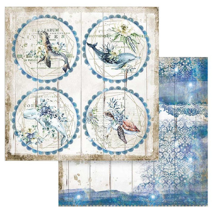 Stamperia Romantic Collection Sea Dream 8 x 8 Paper Pad
