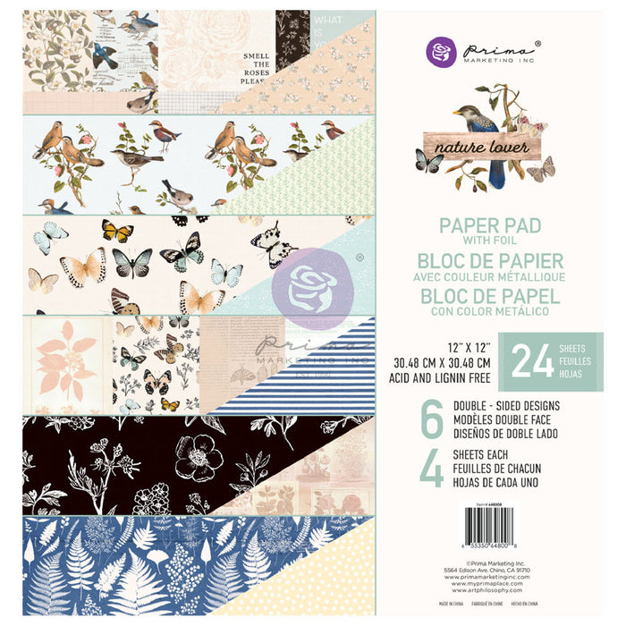 Nature Lover 12" x 12" Paper Pad by Prima Marketing