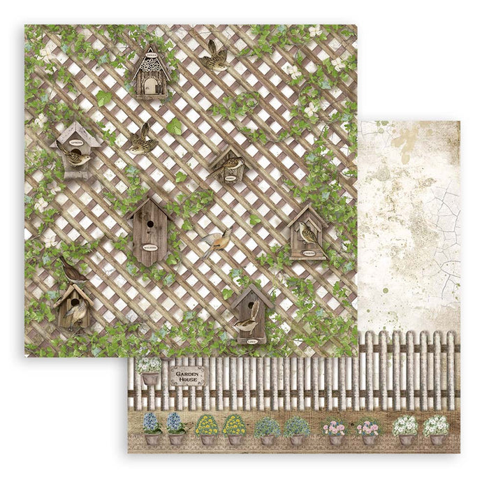 Stamperia Garden House 8" x 8" Scrapbooking Paper Pad