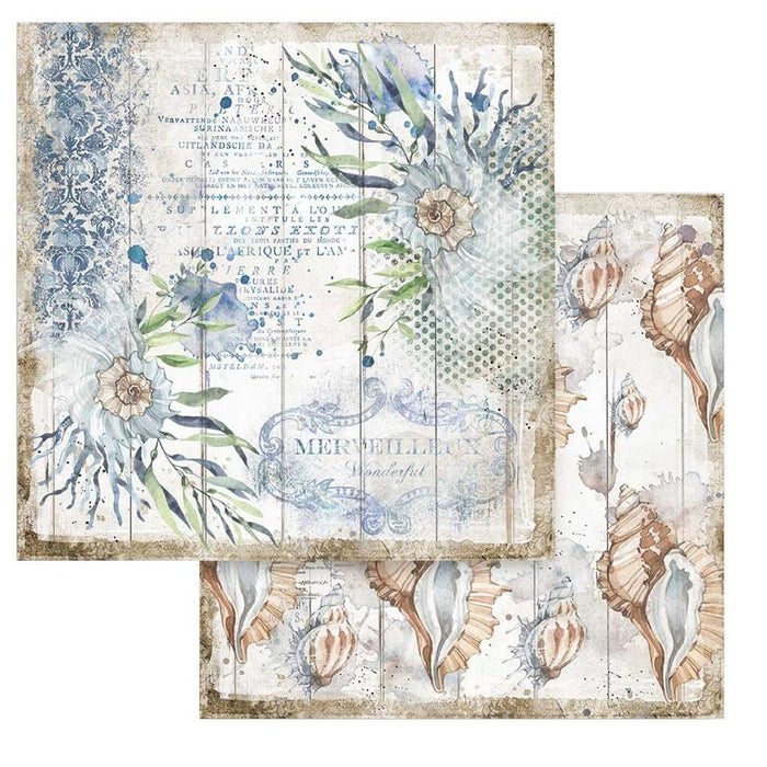 Stamperia Romantic Collection Sea Dream 12 x 12 Paper Pad