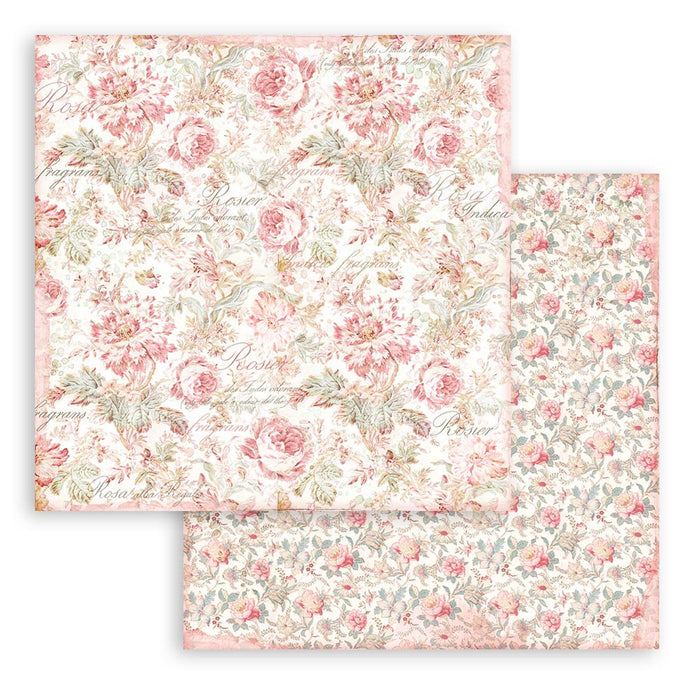 Stamperia Rose Parfum 12" x 12" Maxi Backgrounds Selection Paper Pad