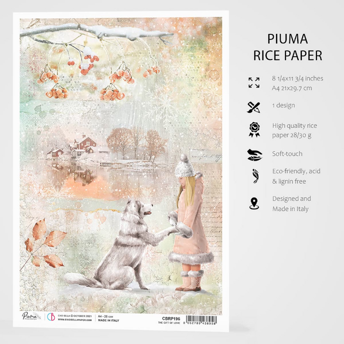 Ciao Bella The Gift Of Love A4 Rice Paper (The gift of love)