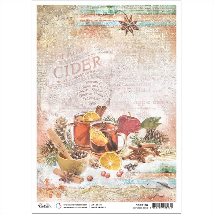 Ciao Bella The Gift Of Love A4 Rice Paper (Hot apple cider)
