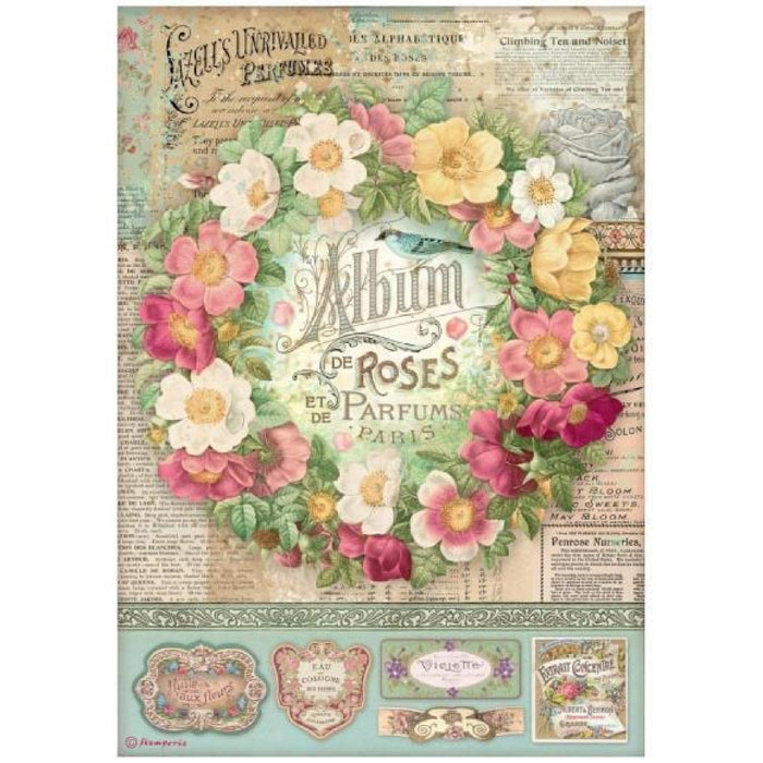 Stamperia Rose Parfum A4 Rice Paper Album Of Roses