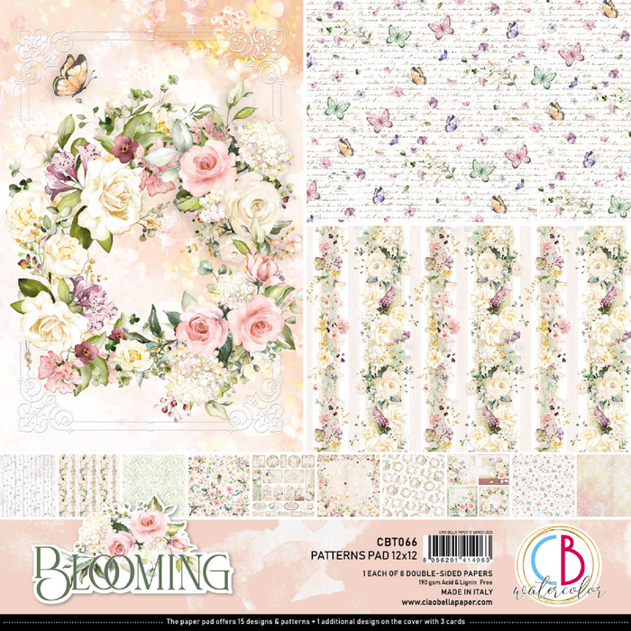 Ciao Bella Blooming 12" x 12" Patterns Scrapbooking Paper Set