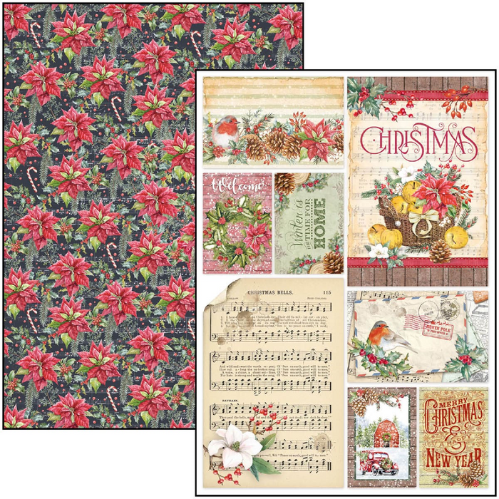 Ciao Bella Christmas Vibes A4 Scrapbooking Paper Set