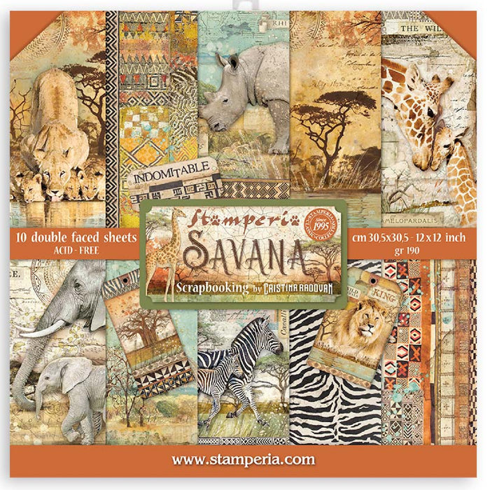 Stamperia Savana 12" x 12" Scrapbooking Paper Pad