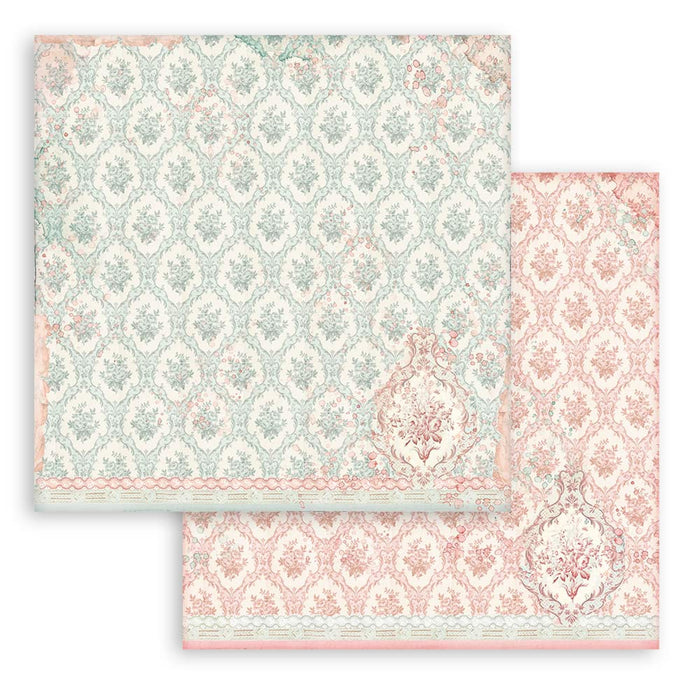 Stamperia Rose Parfum 12" x 12" Maxi Backgrounds Selection Paper Pad