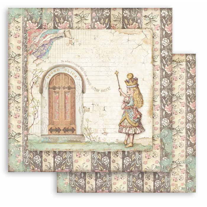 Stamperia Alice Through The Looking Glass 12" x 12" Paper Pad