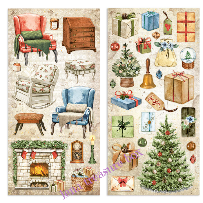 Stamperia Home For The Holidays 6"x 12" Collectables
