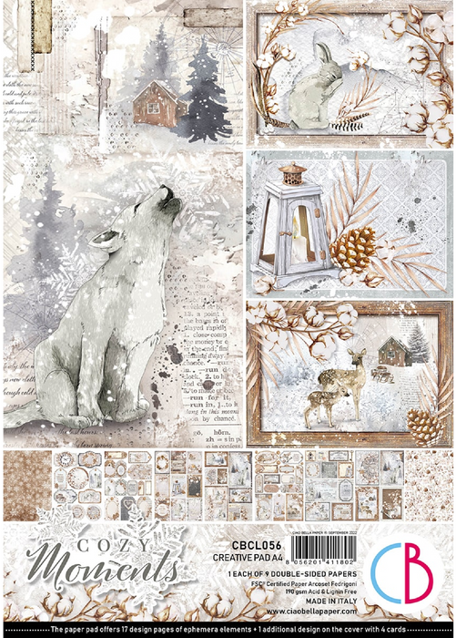 Ciao Bella Cozy Moments A4 Scrapbooking Paper Set