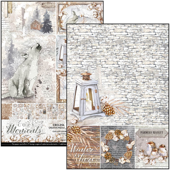 Ciao Bella Cozy Moments A4 Scrapbooking Paper Set