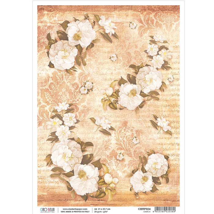 Ciao Bella A4 Rice Paper Camelie