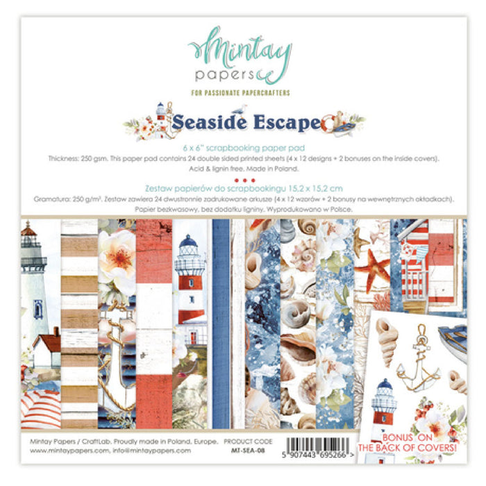 Mintay Seaside Escape 6" x"6 Paper Pad