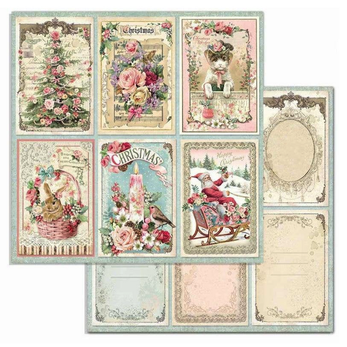 Pink Christmas 12" x 12" Scrapbooking Paper Pad by Stamperia