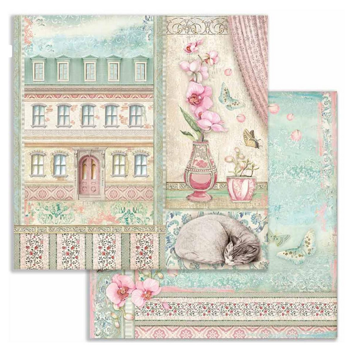 Stamperia Orchids and Cats 12" x 12" Paper Pad