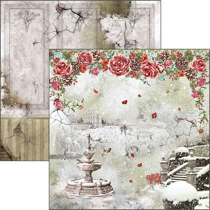 Ciao Bella Special Limited Edition Frozen Roses 12"x 12" Scrapbooking Paper Set