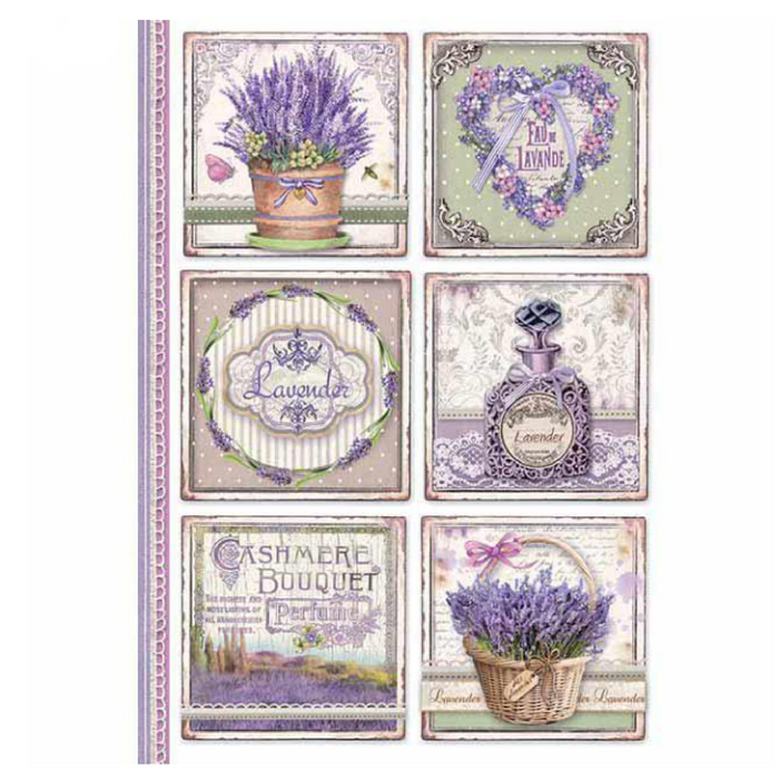 Stamperia Provence A4 Rice Paper Cards