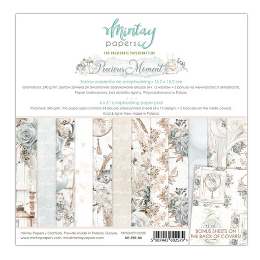 Mintay Precious Moment 6" x 6" Scrapbooking Paper Pad
