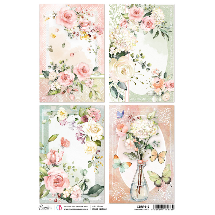 Ciao Bella Blooming A4 Rice Paper Cards