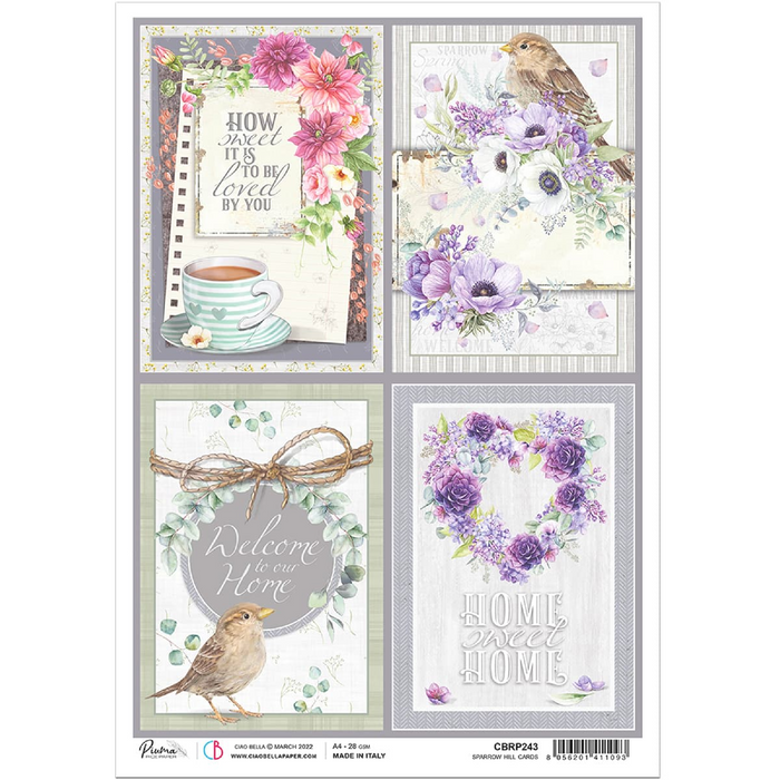 Ciao Bella Sparrow Hill A4 Rice Paper (Cards)