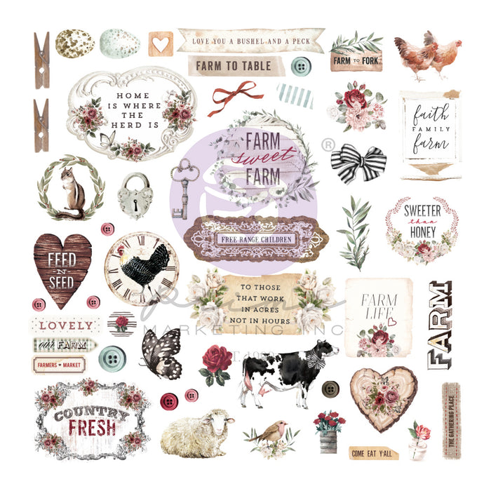 Farm Sweet Farm Ephemera & Sticker by Prima Marketing